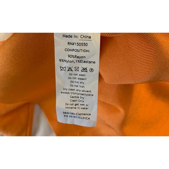 House of CB Clemence Maxi Orange Bandage Dress Womens Large - Picture 11 of 16
